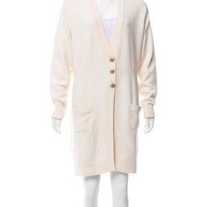 Ivory Chanel cashmere longline cardigan